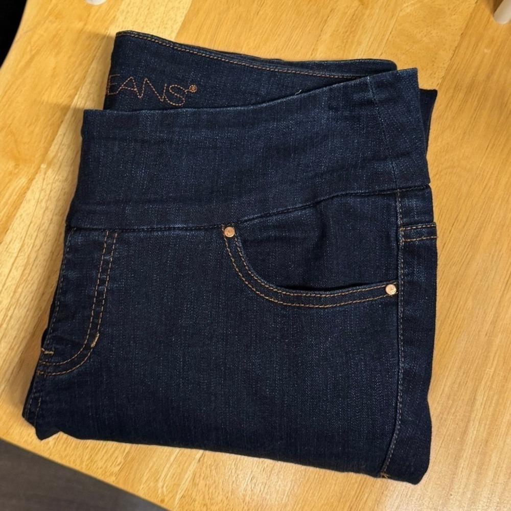 Jag‎ Jeans Womens High Rise Skinny Pull On Jeans Dark Indigo Blue 10 Stretch